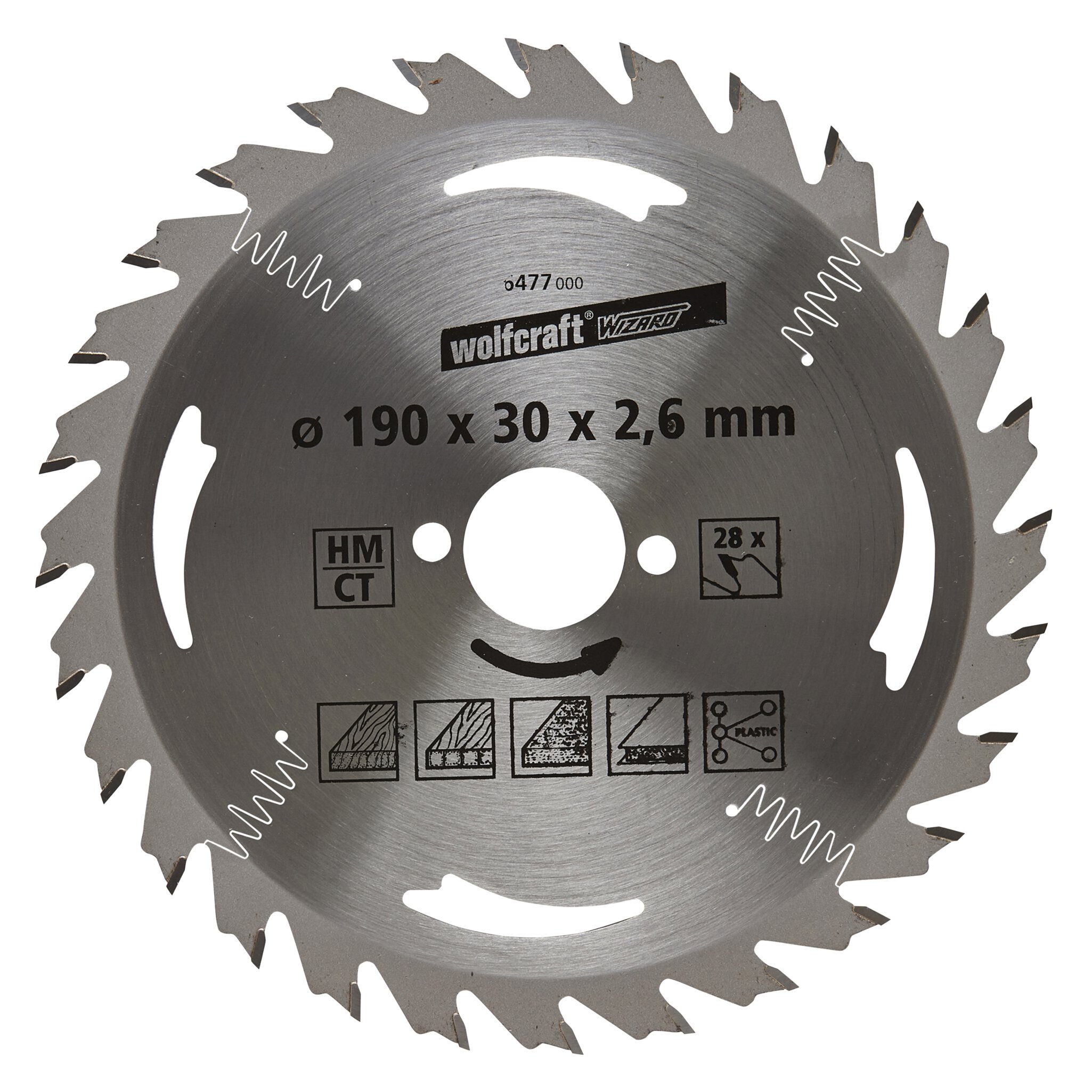 1 disco de sierra circular CT, 28 dientes ø190 mm