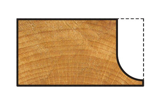 1 fresa de media gargantilla CT vástago=8 ø21,5x12mm