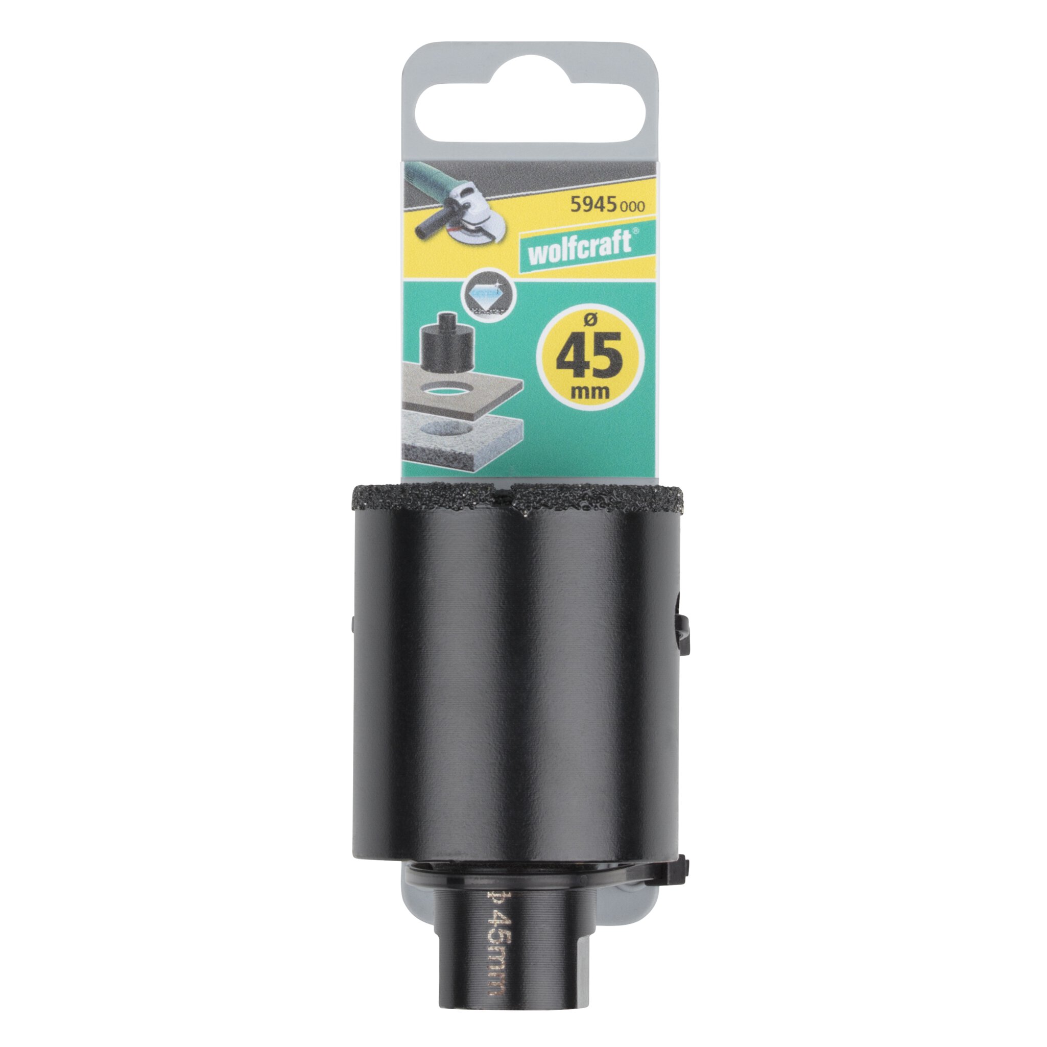 1 broca de perforación de diamante para amoladora angular ø 45 mm