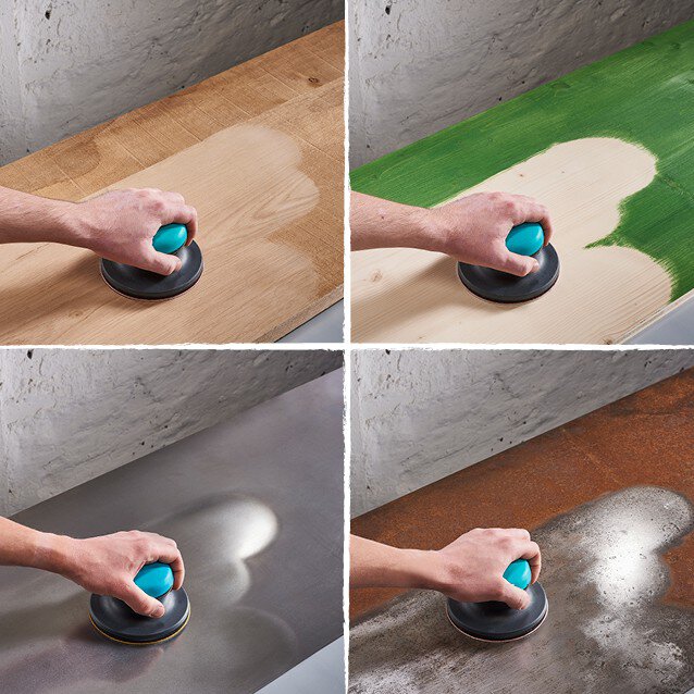 1 lijadora de superficies con velcro de 125 mm de diámetro