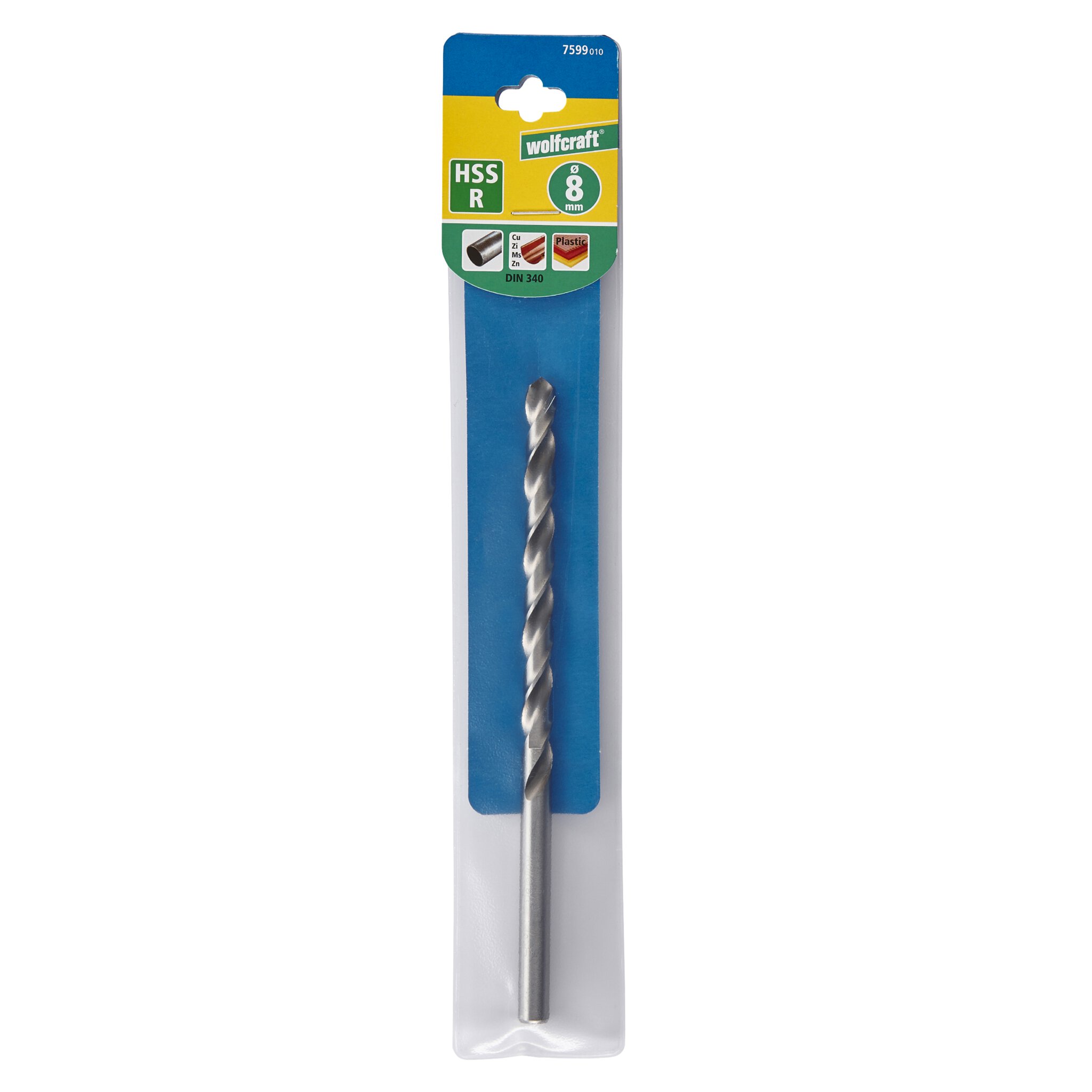 1 broca para metal HSS-R, Ø 8,0x165mm