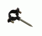 Abrazadera M6 negra con tirafondo Ø10 (1/8")