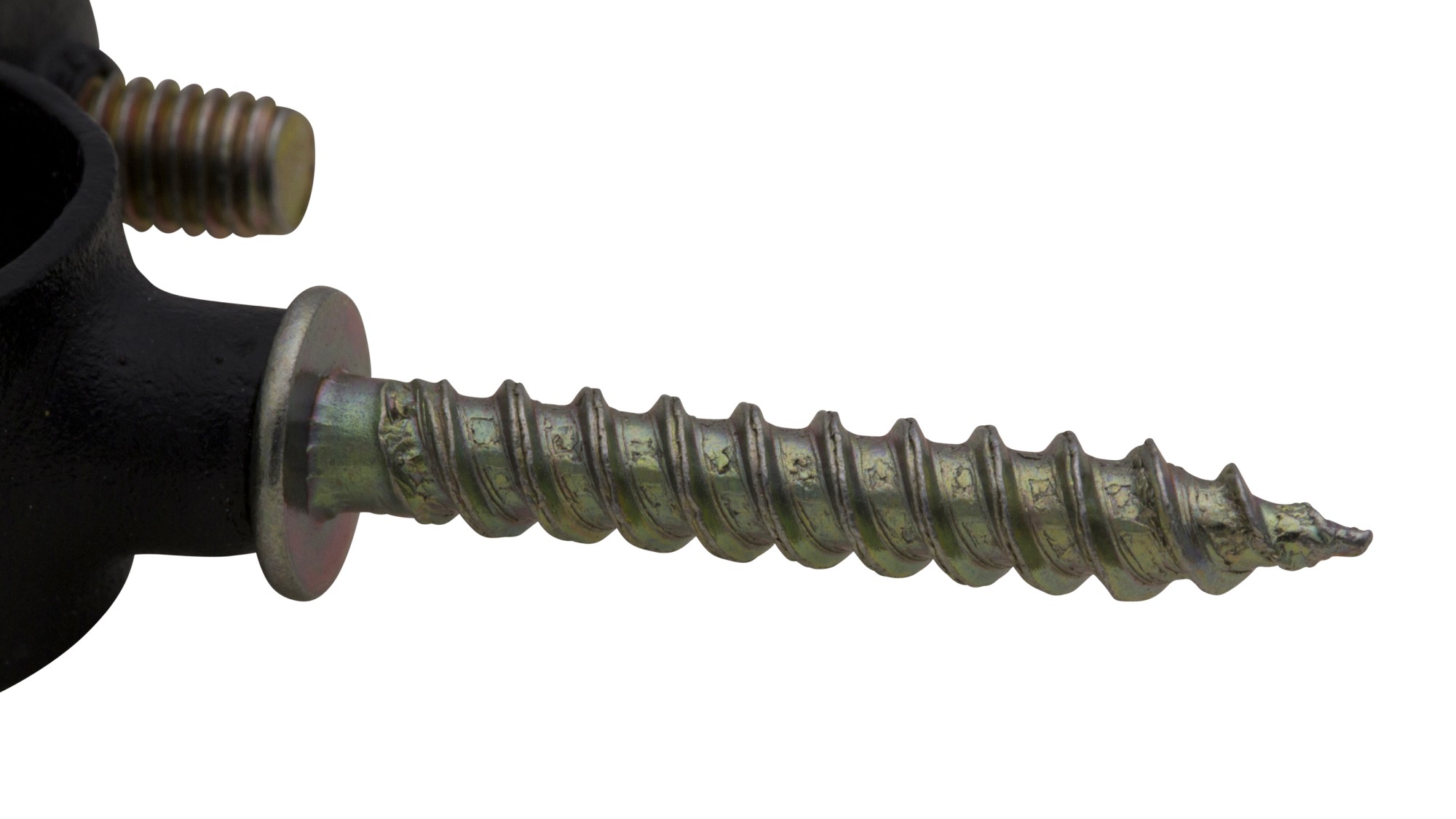 Abrazadera M6 negra con tirafondo Ø10 (1/8")