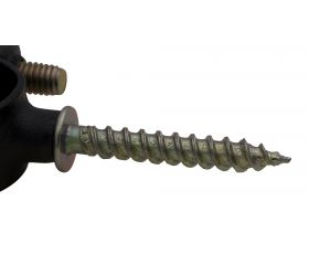 Abrazadera M6 negra con tirafondo Ø18 (3/8")