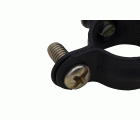 Abrazadera M6 negra con tirafondo Ø10 (1/8")