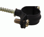 Abrazadera M6 negra con tirafondo Ø10 (1/8")