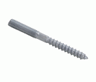 Tirafondo doble rosca M8 x 70
