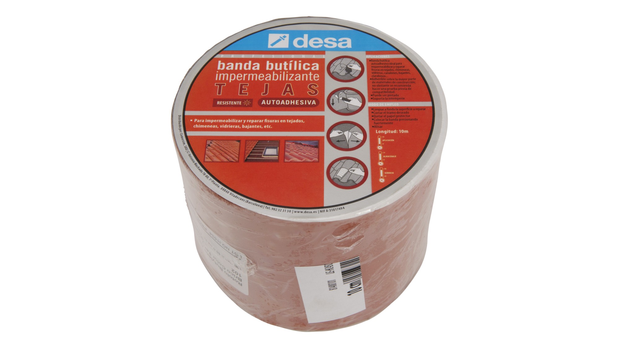 Banda butílica teja 15 cm