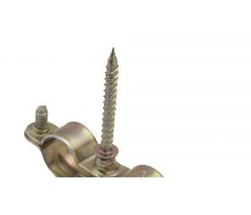 Abrazadera doble M6 con tirafondo Ø18 (3/8")