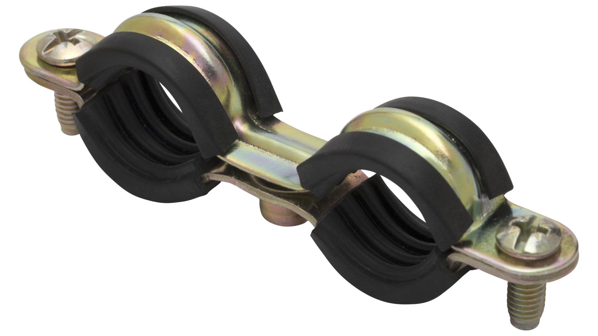 Abrazadera isofónica doble M6 Ø12 (1")