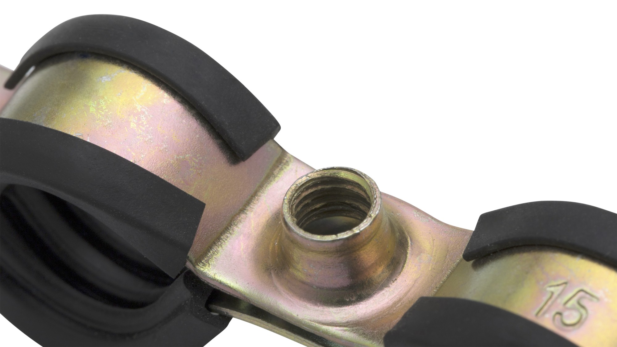 Abrazadera isofónica doble M6 Ø12 (1")