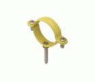 Abrazadera M6 plástica amarilla con tirafondo Ø10 (1/8")