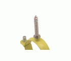 Abrazadera M6 plástica amarilla con tirafondo Ø10 (1/8")
