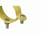 Abrazadera M6 plástica amarilla con tirafondo Ø10 (1/8")