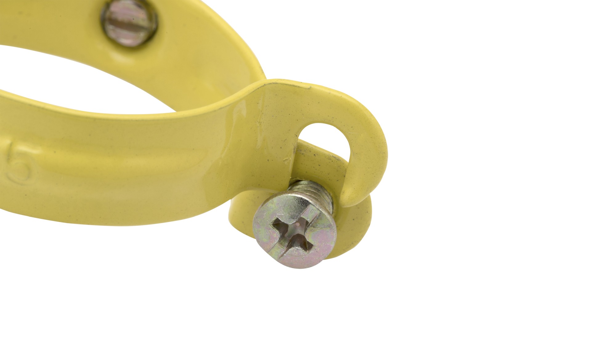 Abrazadera M6 plástica amarilla con tirafondo Ø10 (1/8")