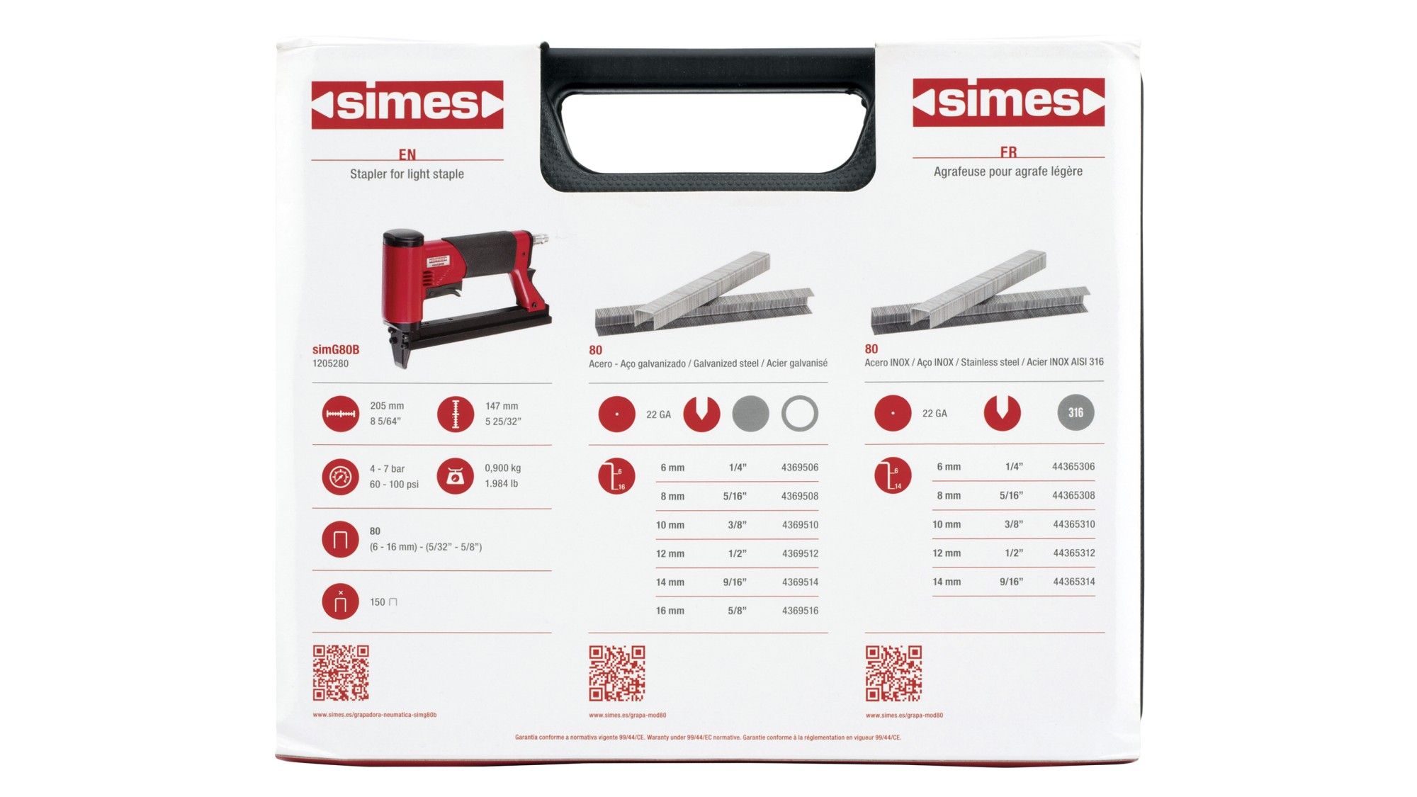 Grapadora neumática simG80B