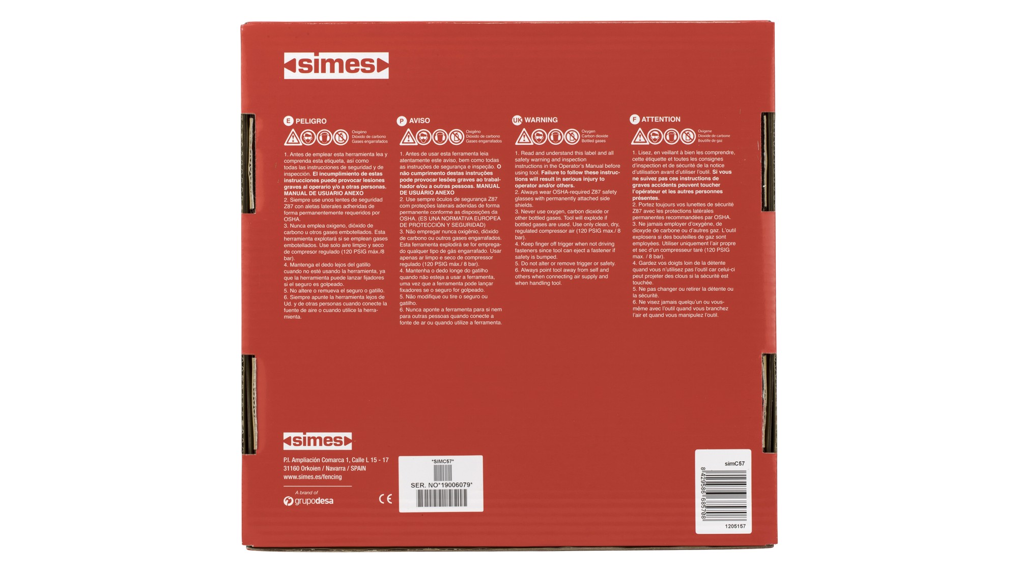 Clavadora neumática simC57 Clavadora neumática coil simC57