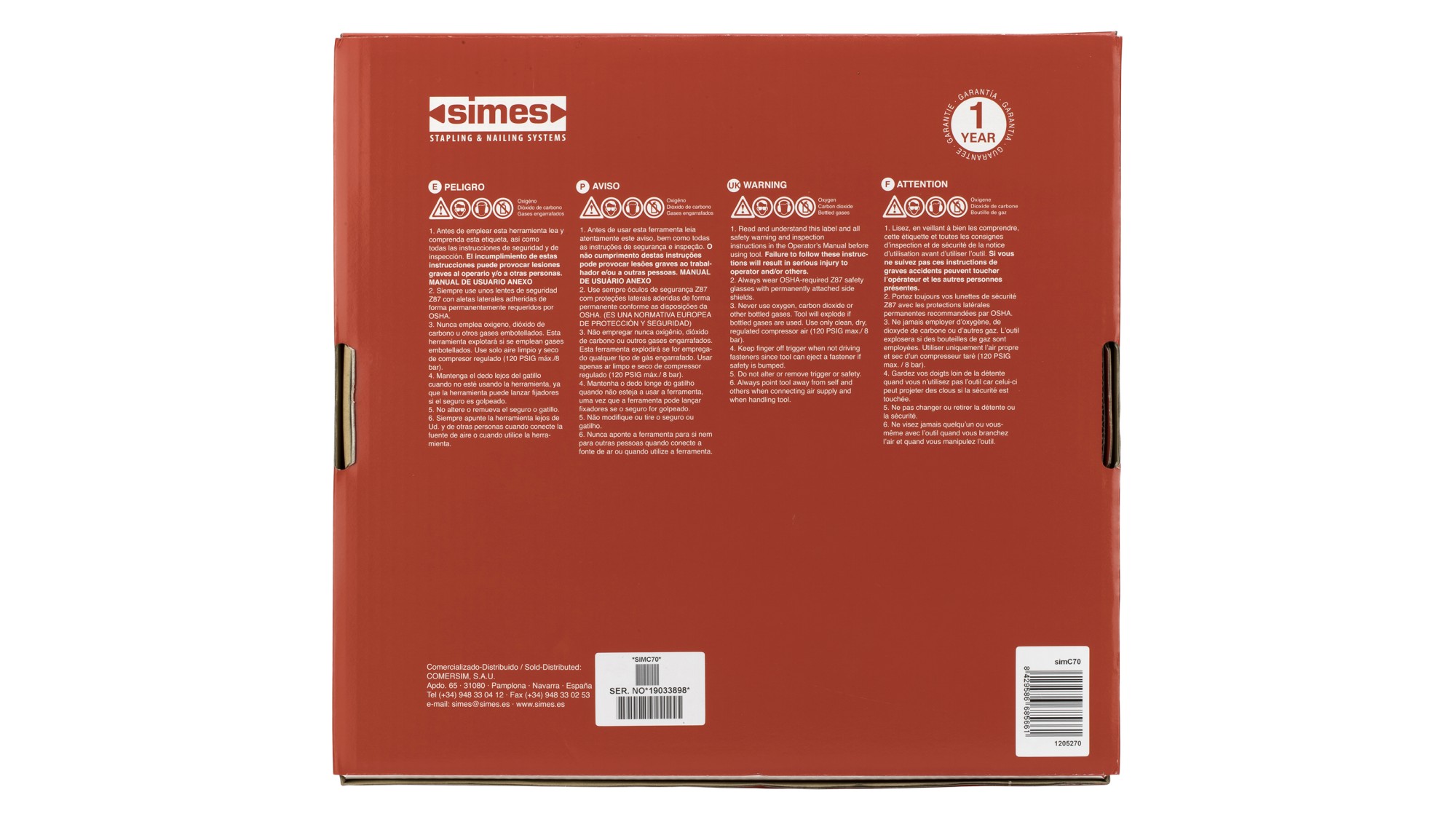 Clavadora neumática simC70 Clavadora neumática coil simC70