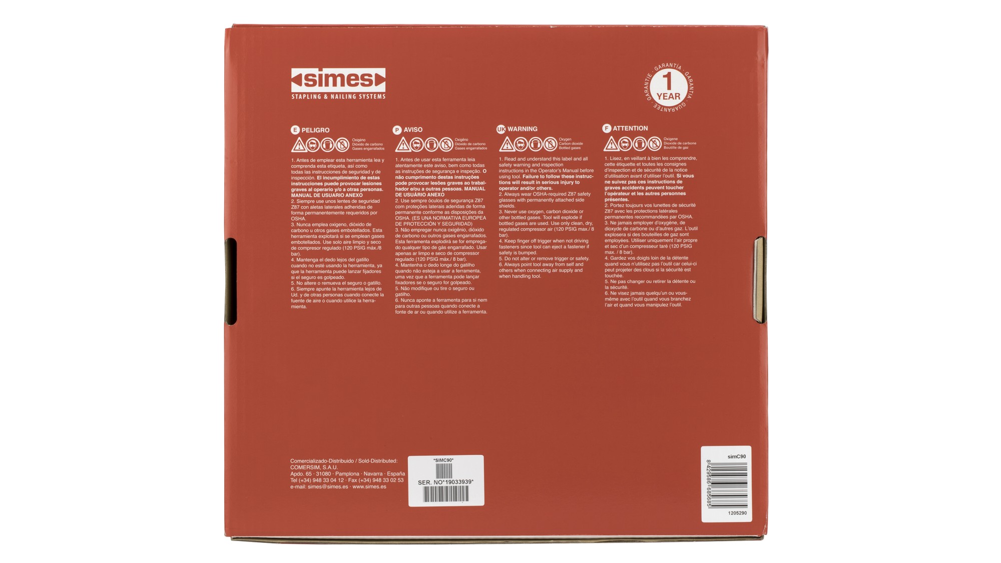 Clavadora neumática simC90