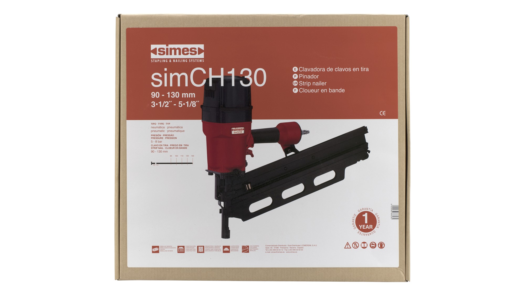 Clavadora neumática simCH130