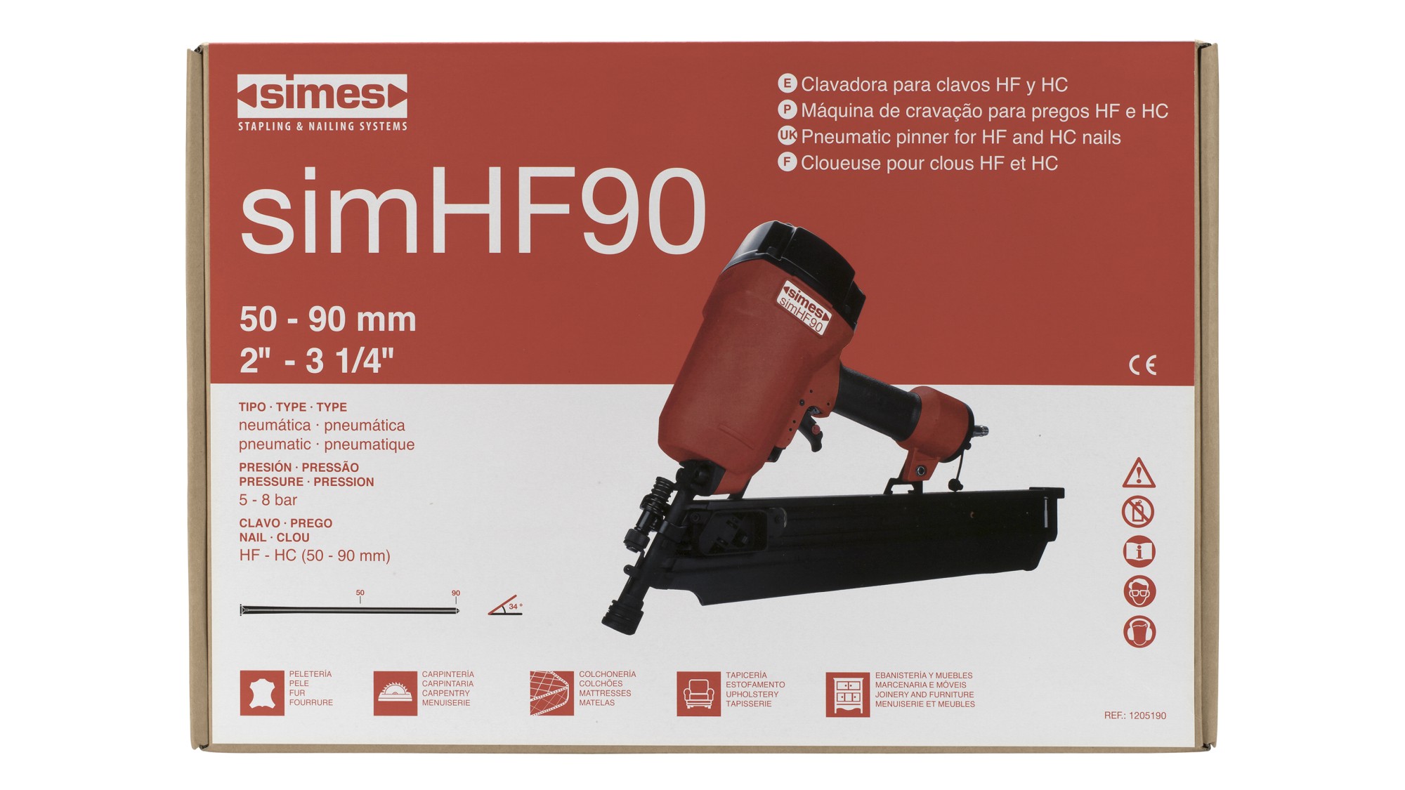 Clavadora neumática simHF90
