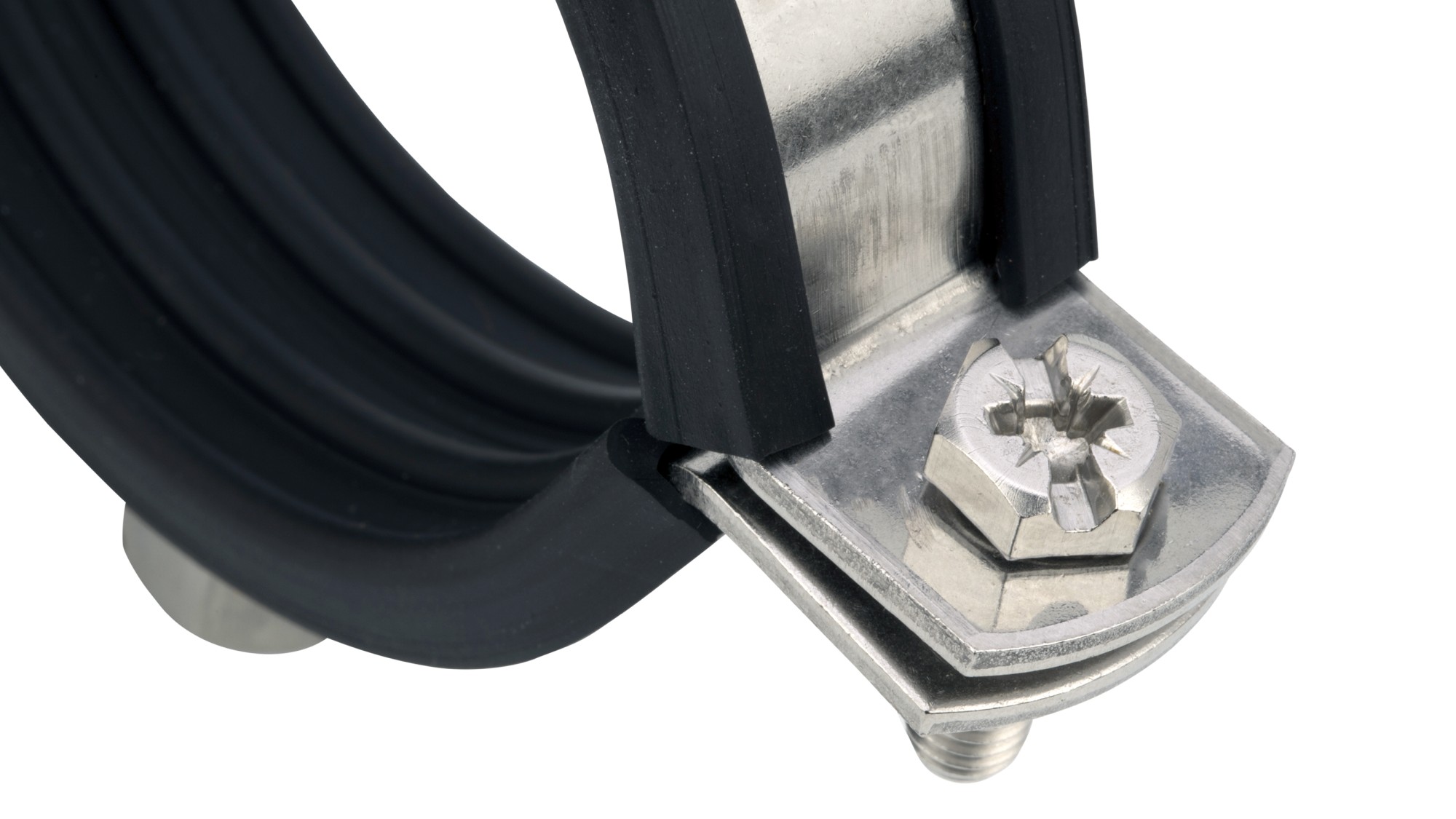 Abrazadera isofónica M8/M10 inox a4 Ø22 (1/2")