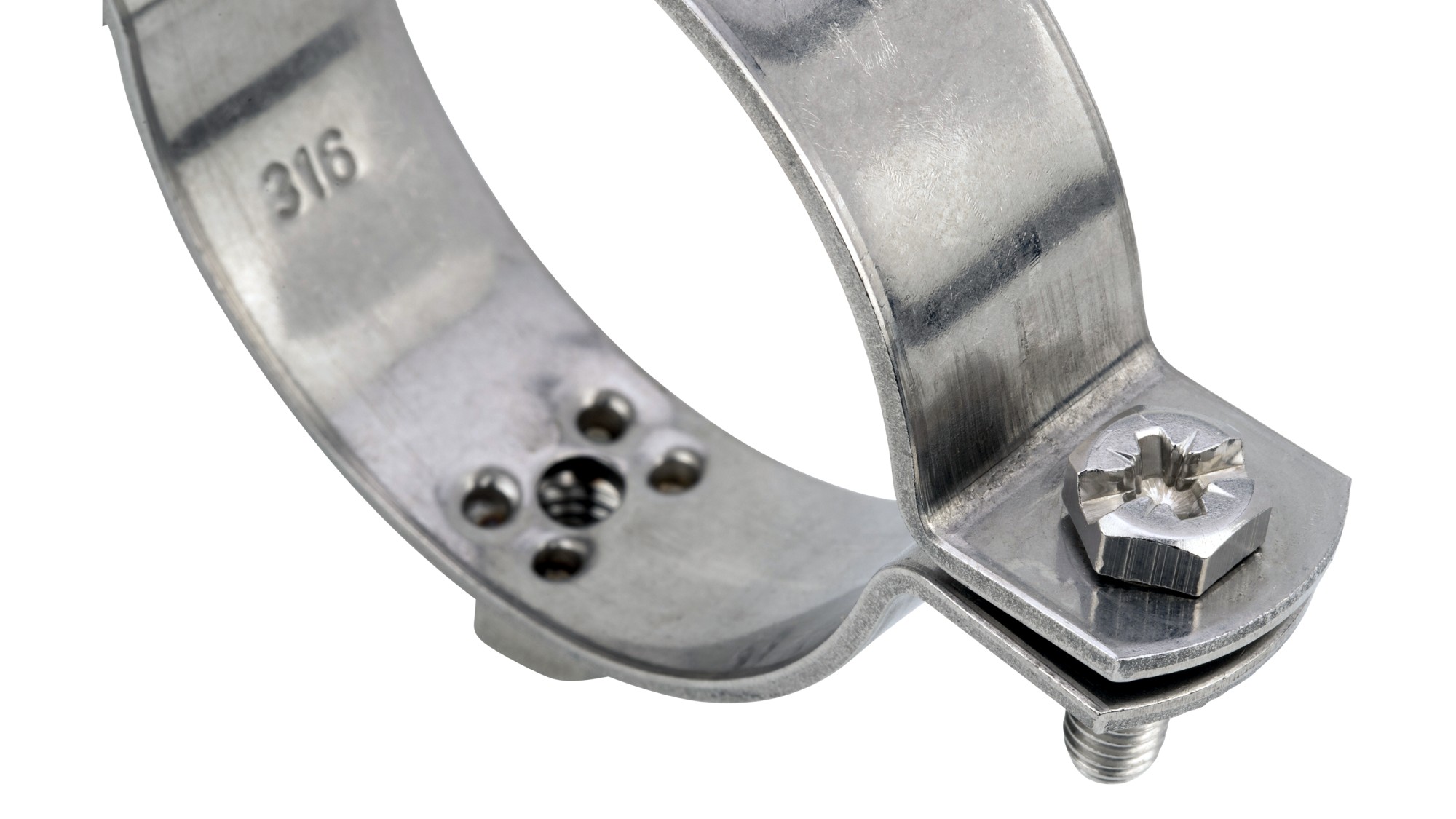 Abrazadera RM8/M10 inox A4 Ø18 (3/8")