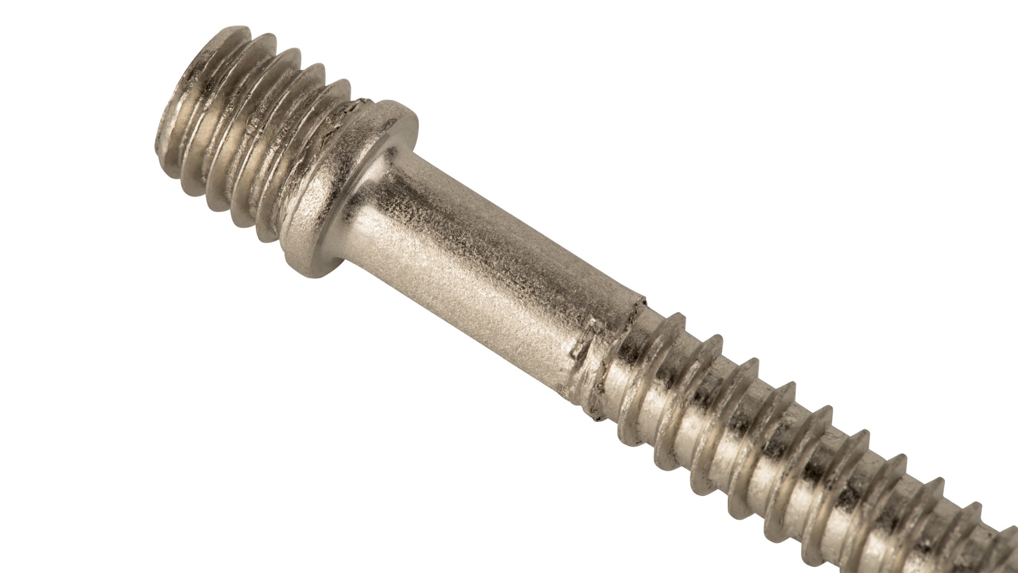 Tirafondo cabeza roscada inox A2 M6 x 30