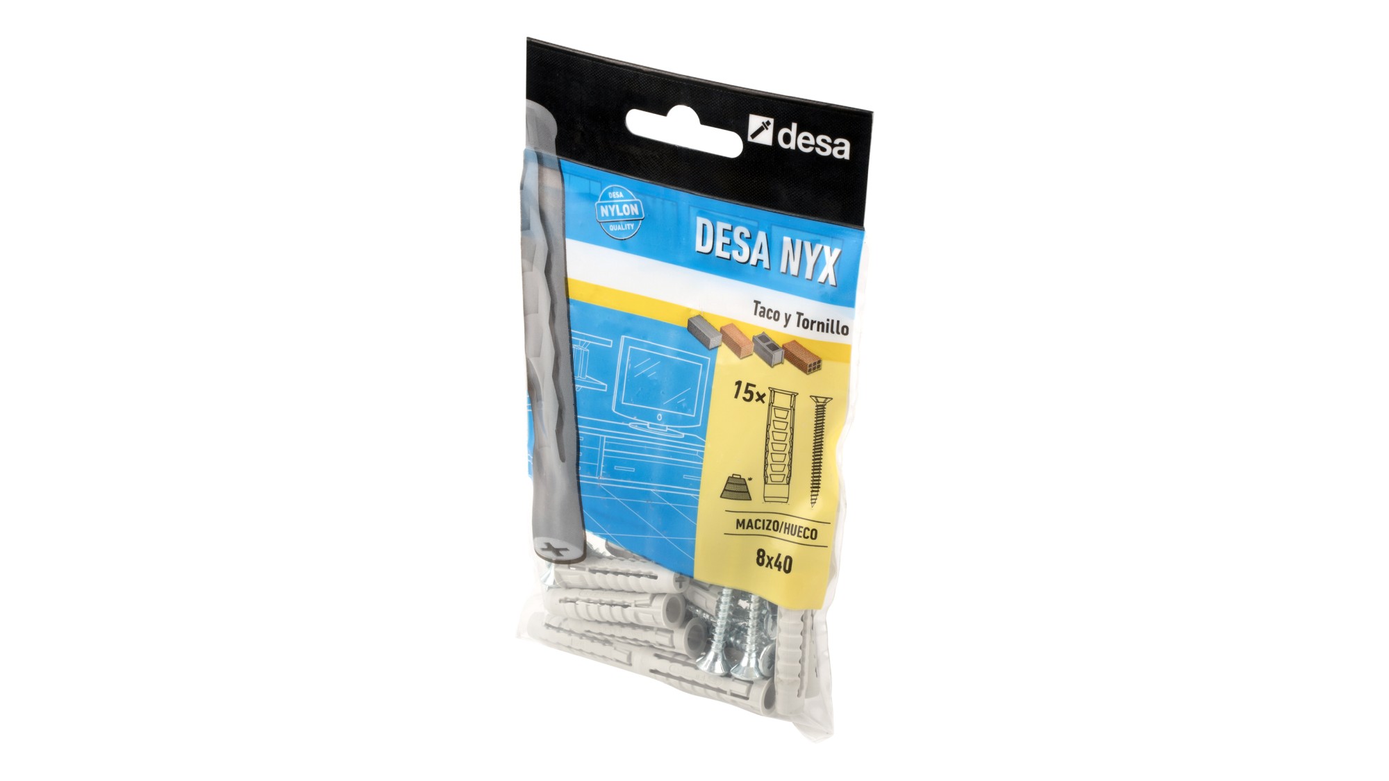 Conjunto taco NYX 8 x 40 + TOR.MADERA