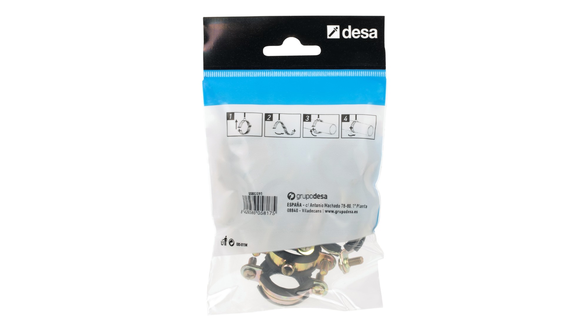 Abrazadera isofónica M6 M6 x 22