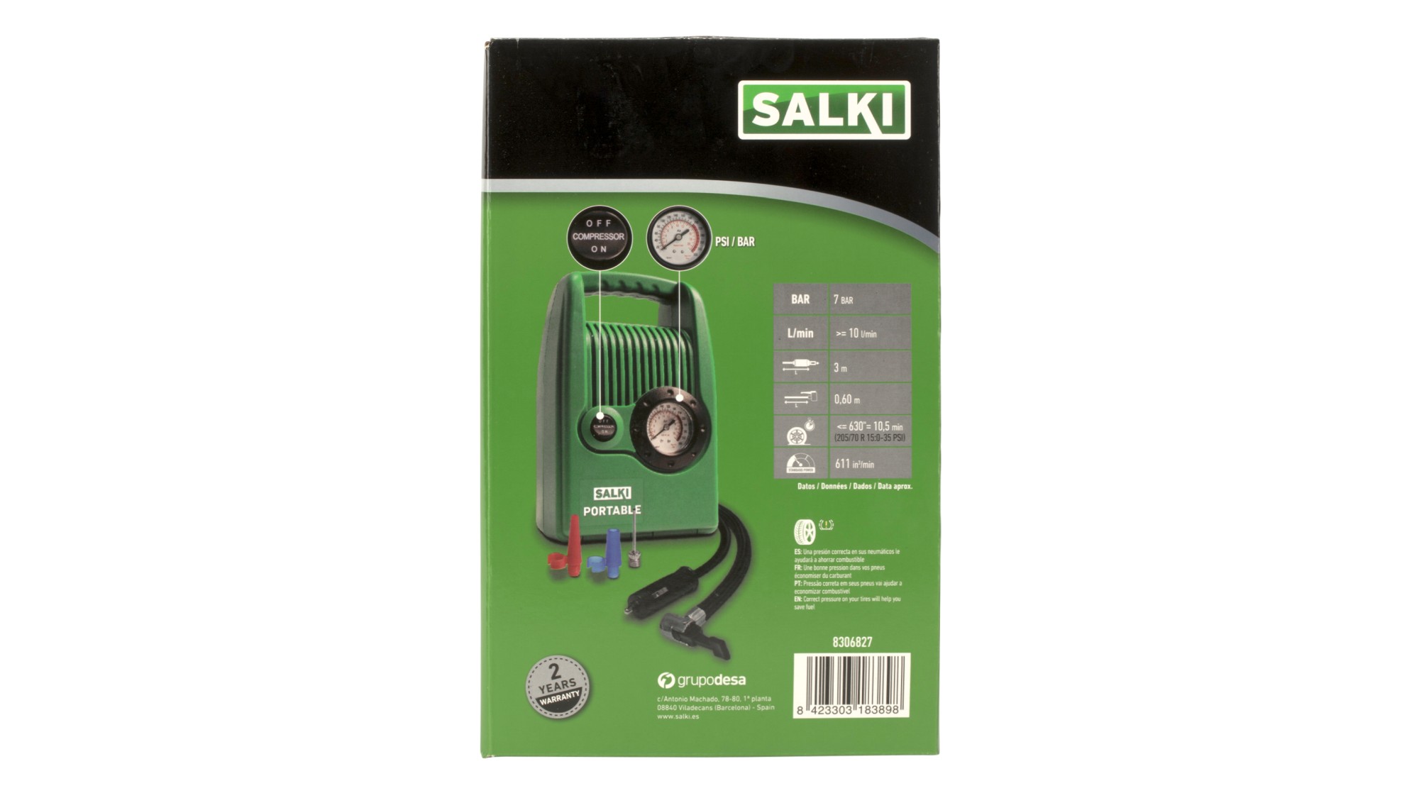 Compresor 12 v - Portable