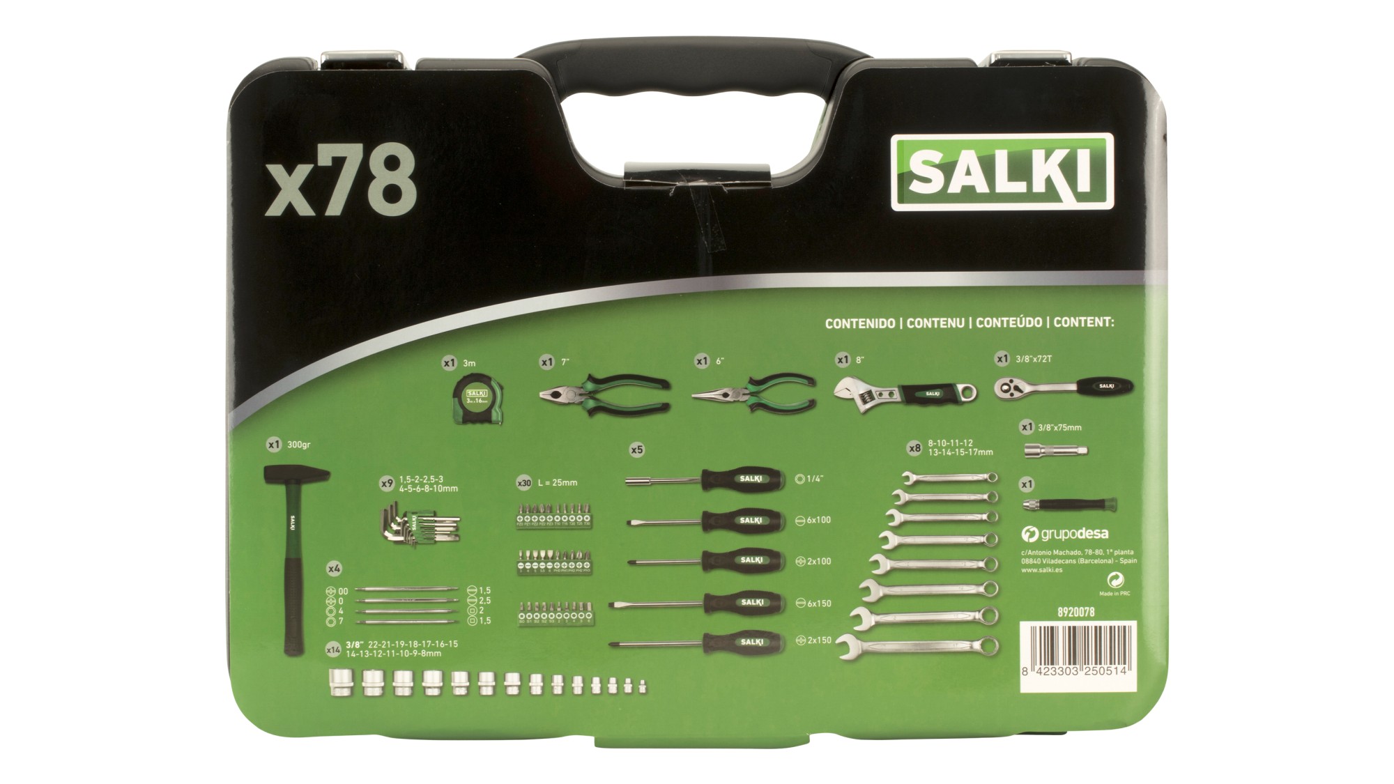 Maleta de herramientas 78 pcs