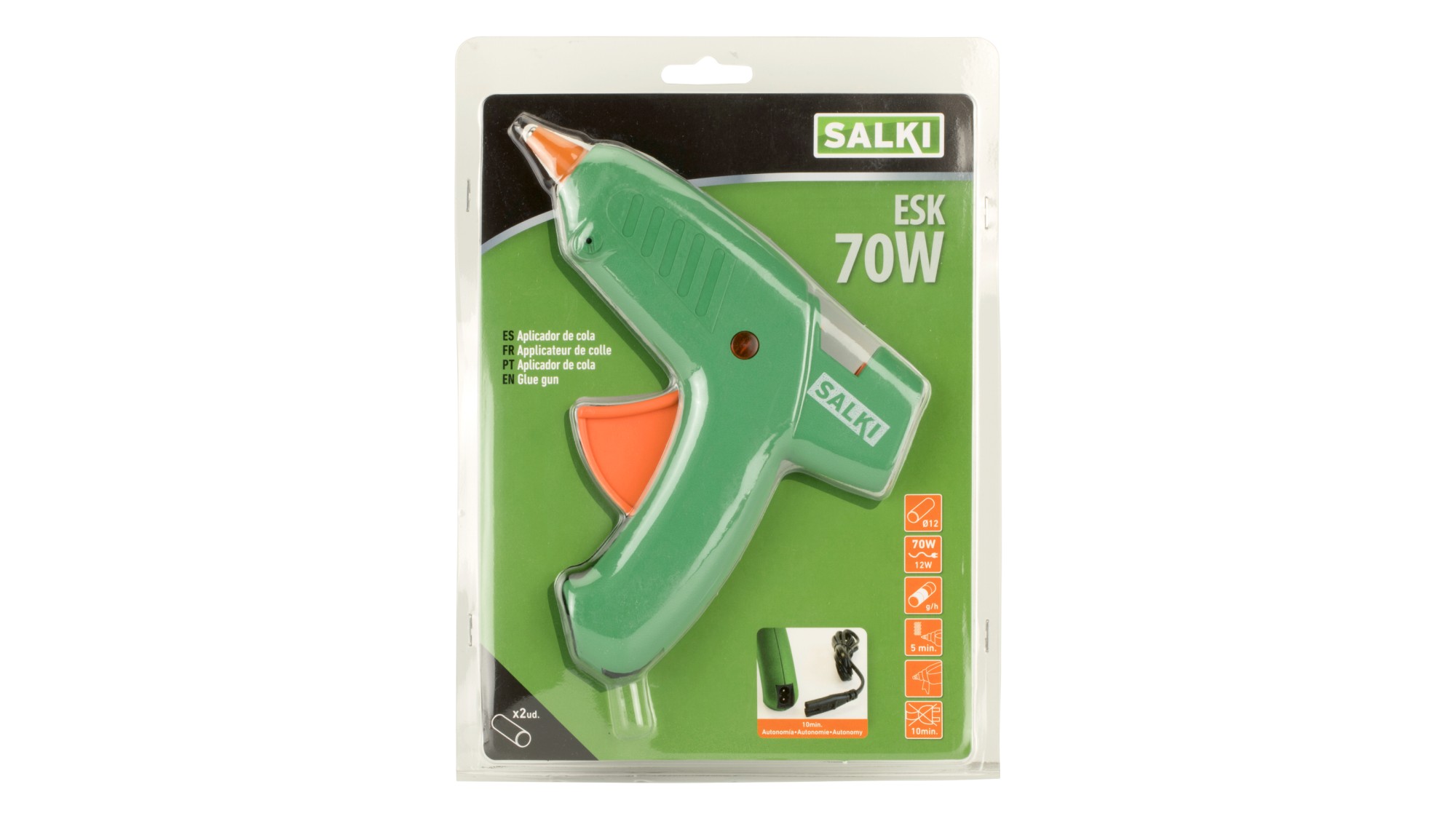 Pistola de cola ESK 70W - Ø12 mm - Sin cable