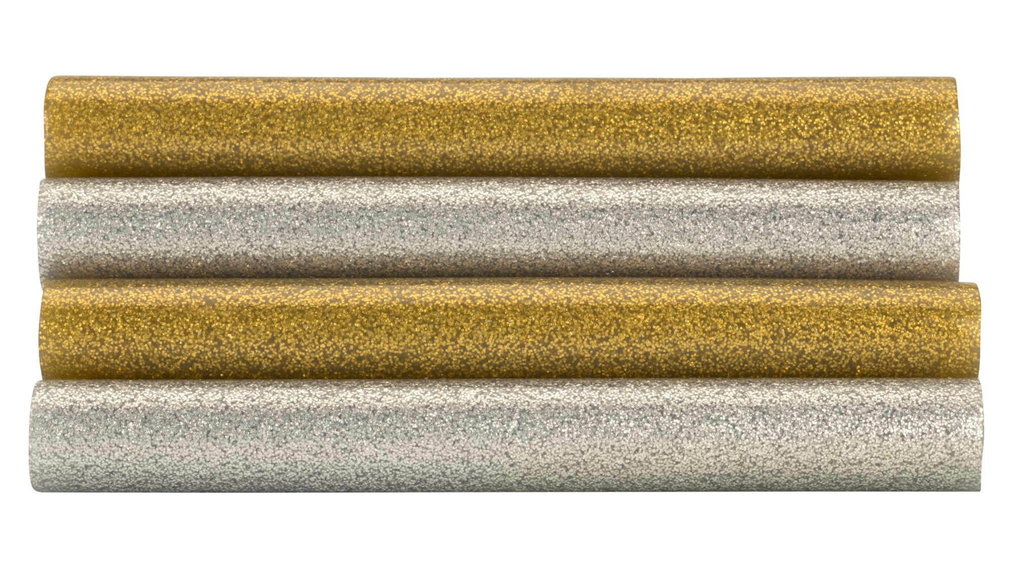 Barras de cola decoración y hobby Ø12 x 95 mm purpurina dorado + plateado