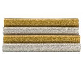 Barras de cola decoración y hobby Ø12 x 95 mm purpurina dorado + plateado