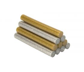 Barras de cola decoración y hobby Ø12 x 95 mm purpurina dorado + plateado