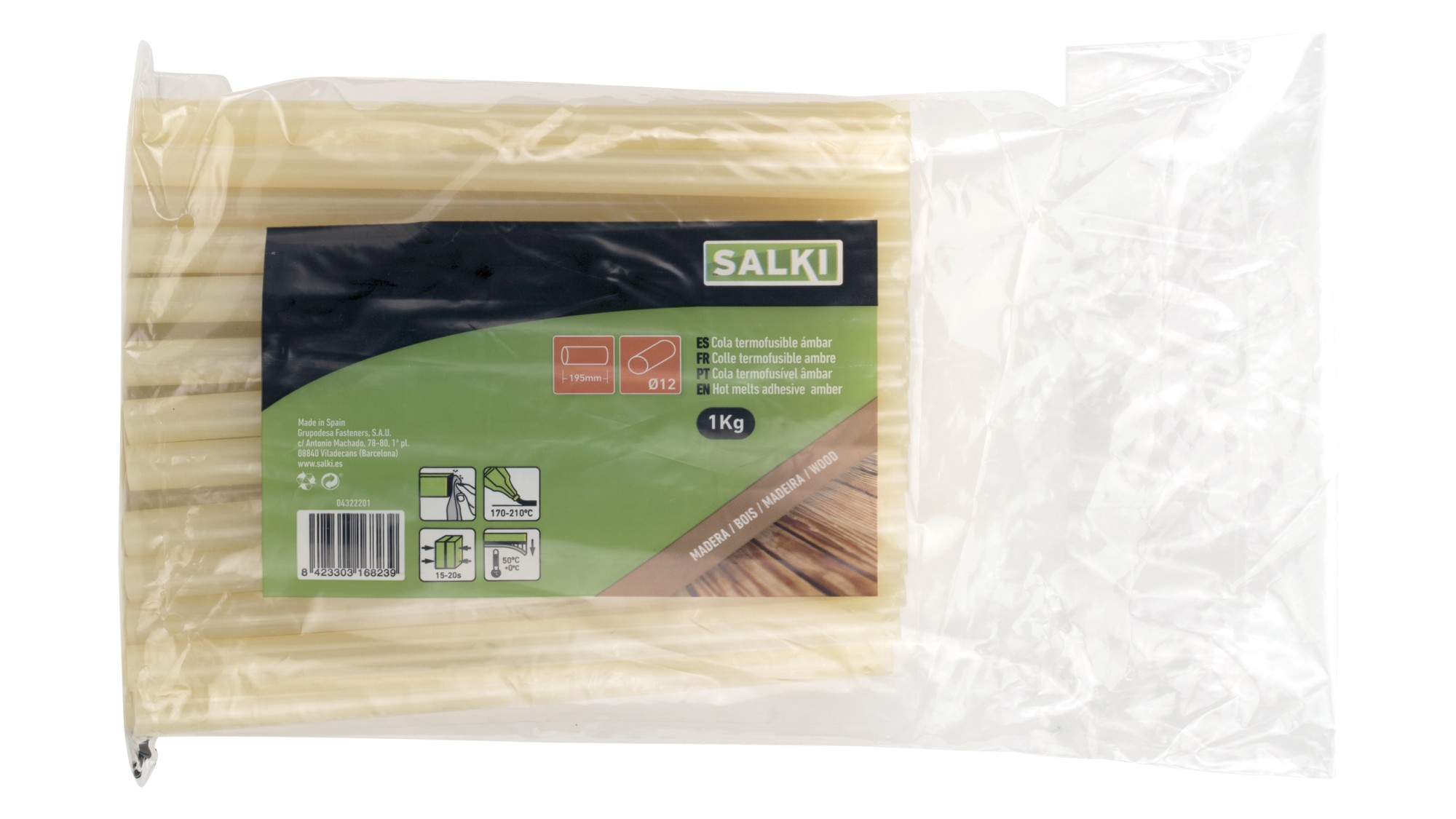 Barras de cola para madera Ø12 x 195 mm