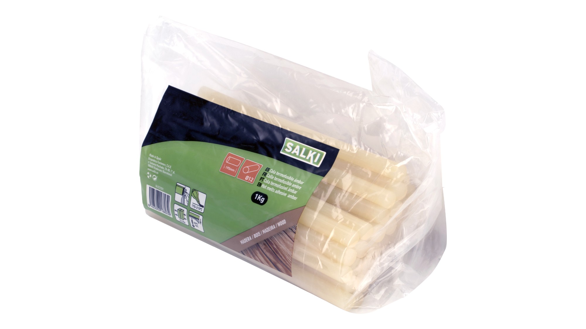 Barras de cola para madera Ø12 x 195 mm