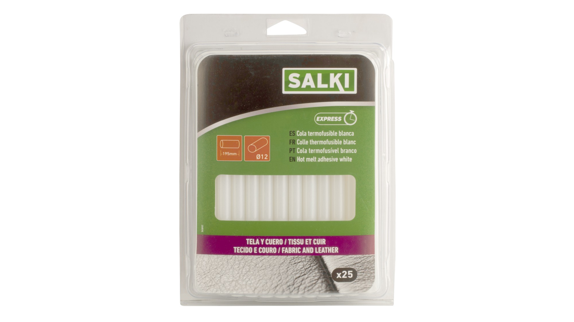 Barras de cola para tela / cueros Ø12 x 195 mm