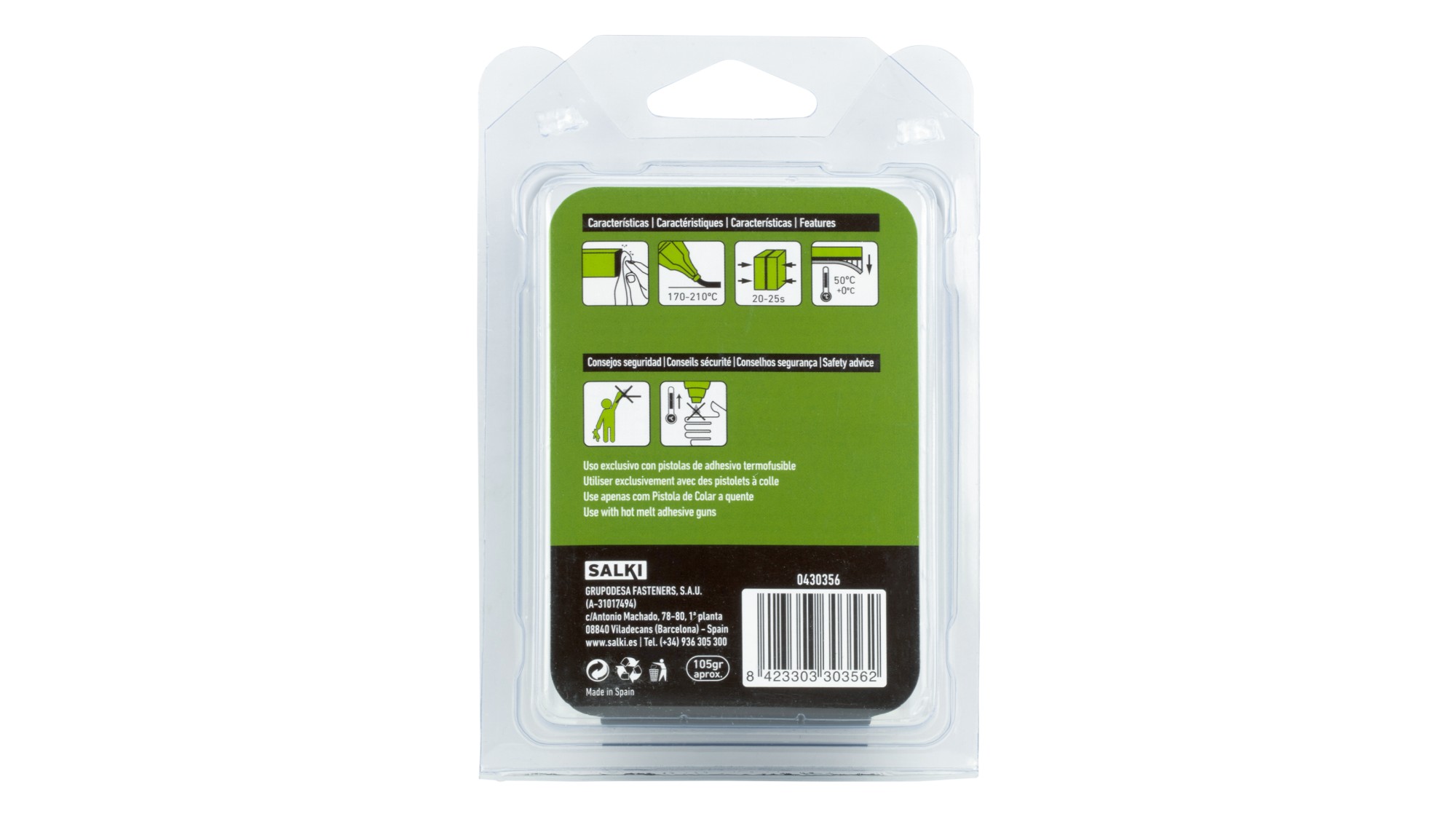 Barras de cola para uso universal Ø12 x 95 mm - Transparente