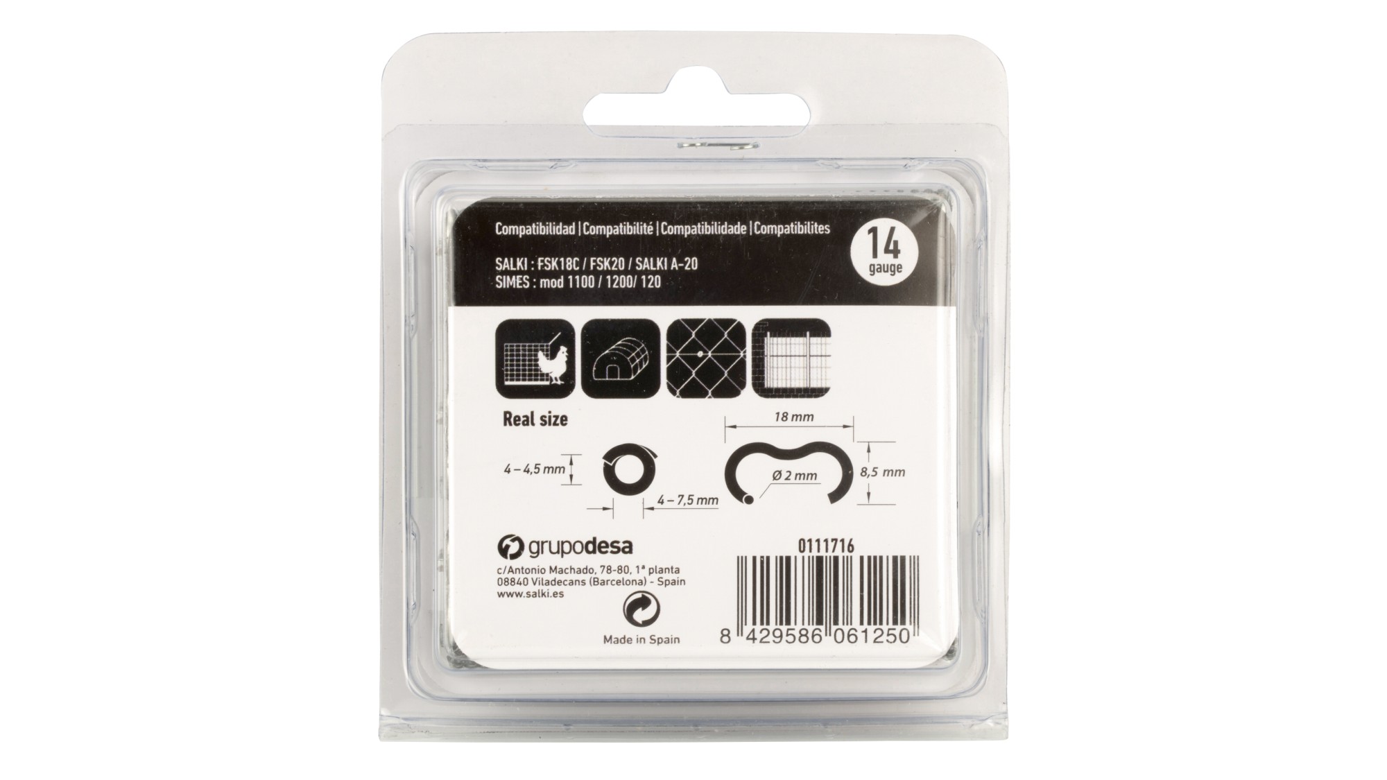 Grapa A16 Galvanizada