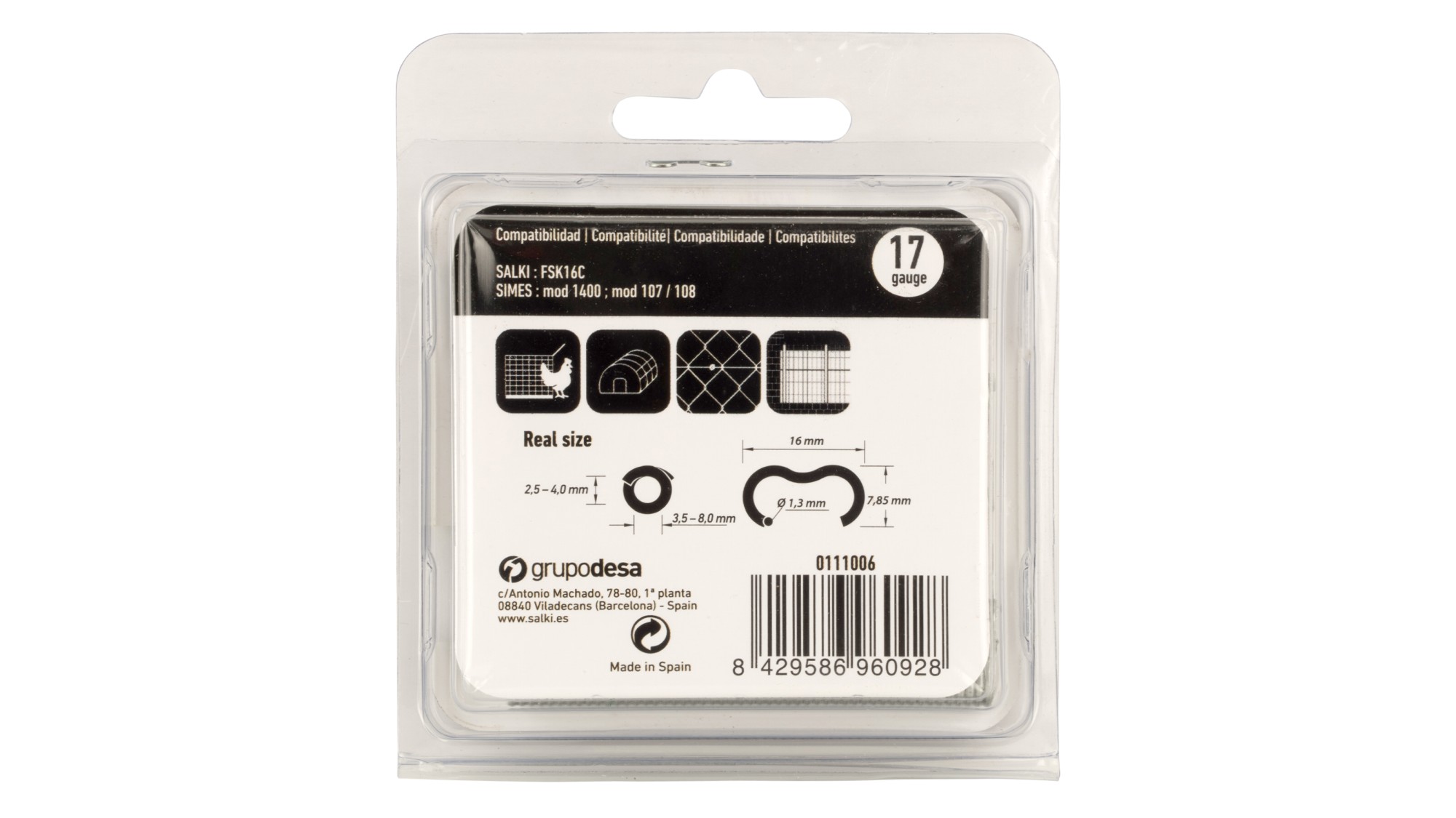 Grapa Omega 16 Galvanizada