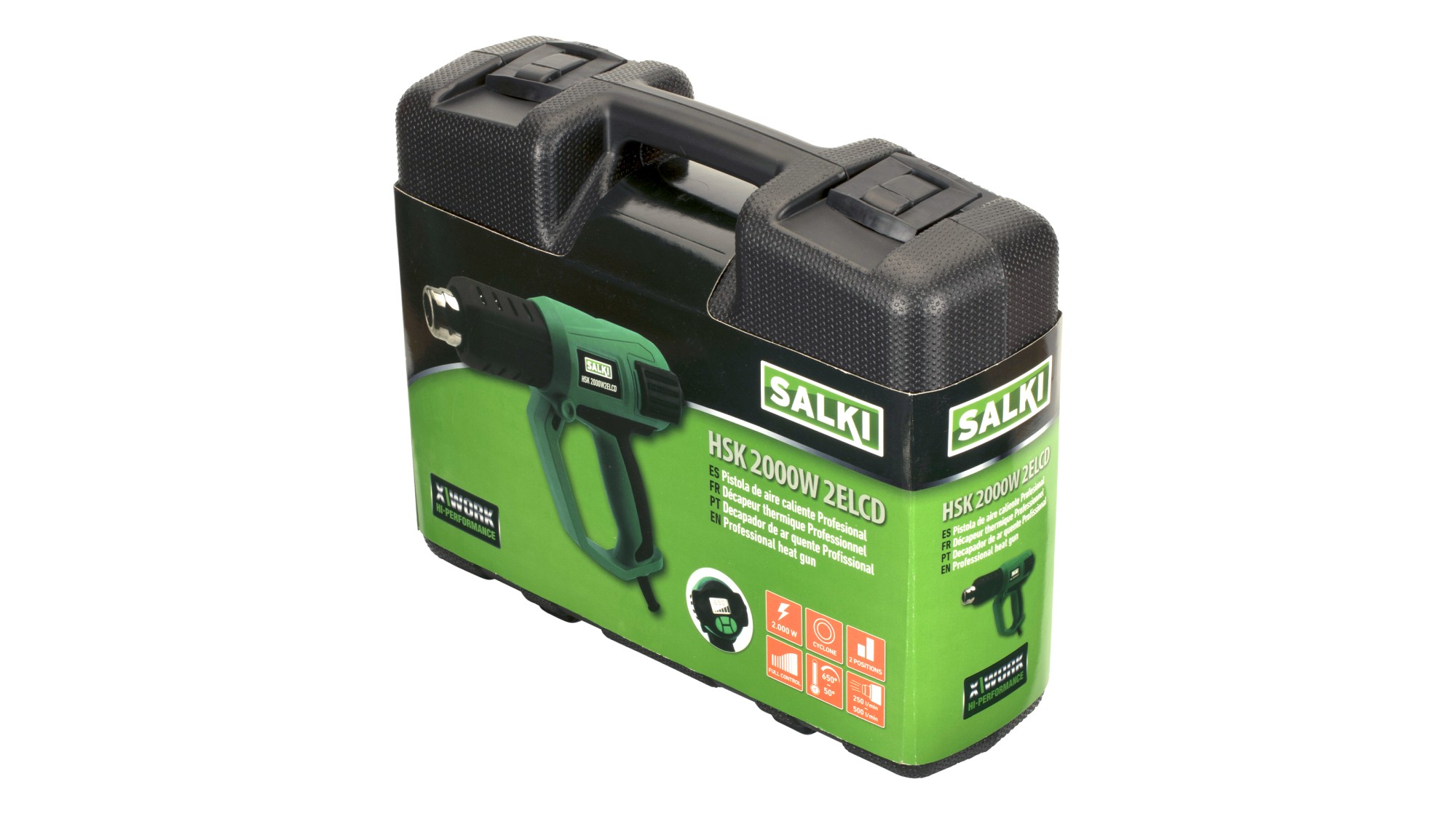 Pistola de aire caliente HSK 2000W 2 ELCD Heat Gun 2000W 2 ELCD | 2000W / 50 °C - 650 °C