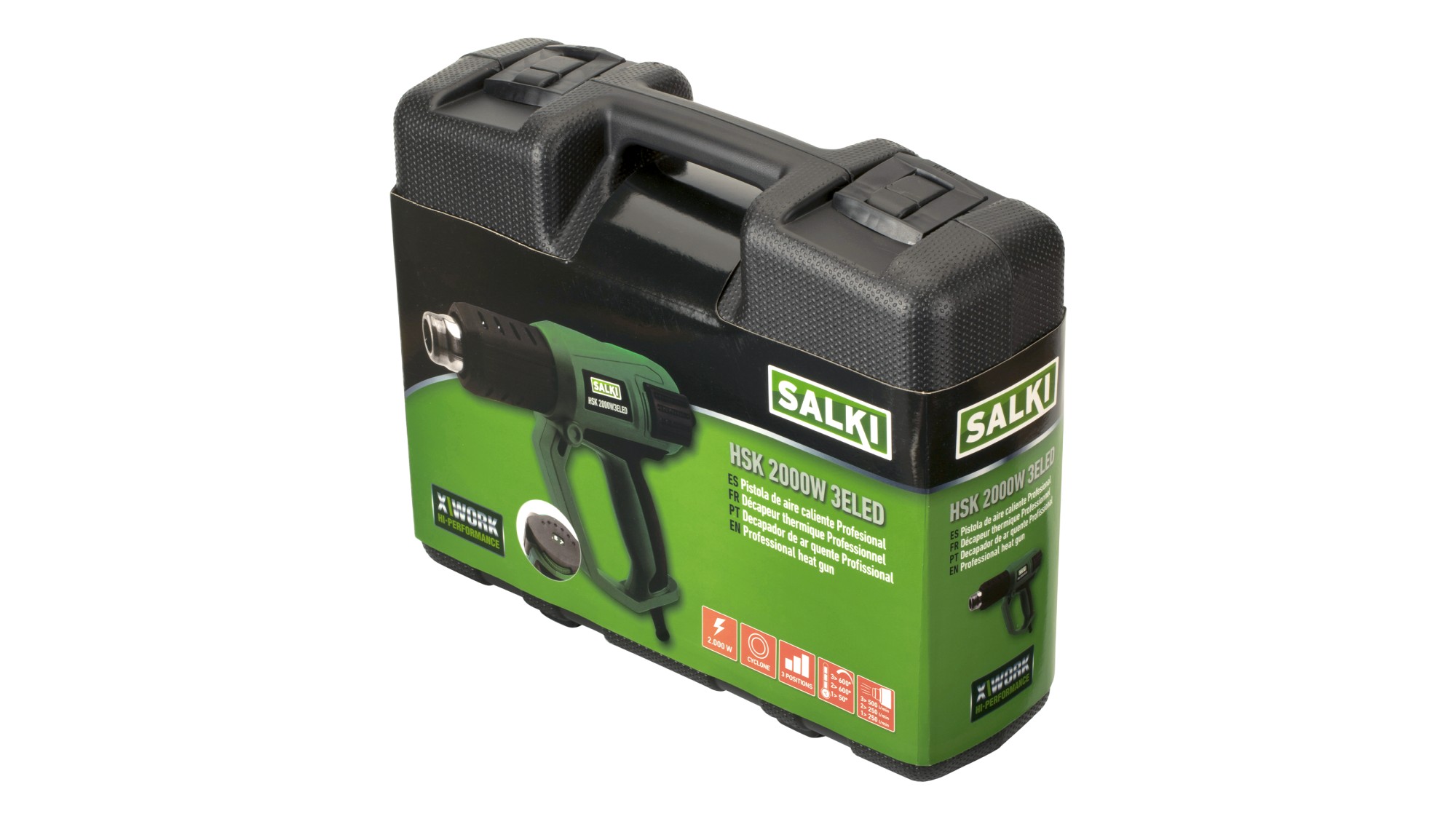 Pistola de aire caliente HSK 2000W 3 ELED HSK 2000W 3 ELED | 2000W / 50 °C - 600 °C