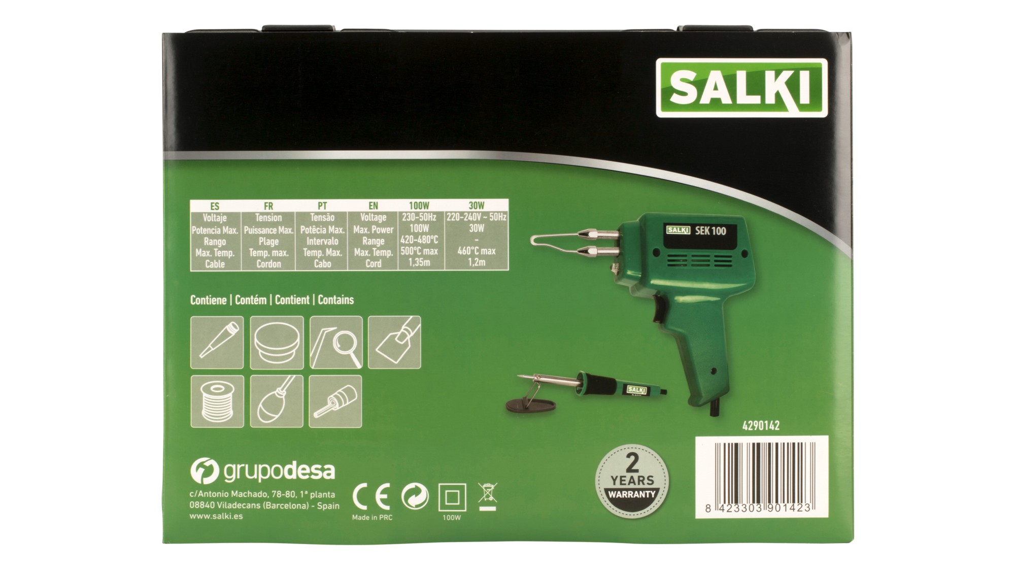 Estuche soldador 100 W - 10 piezas