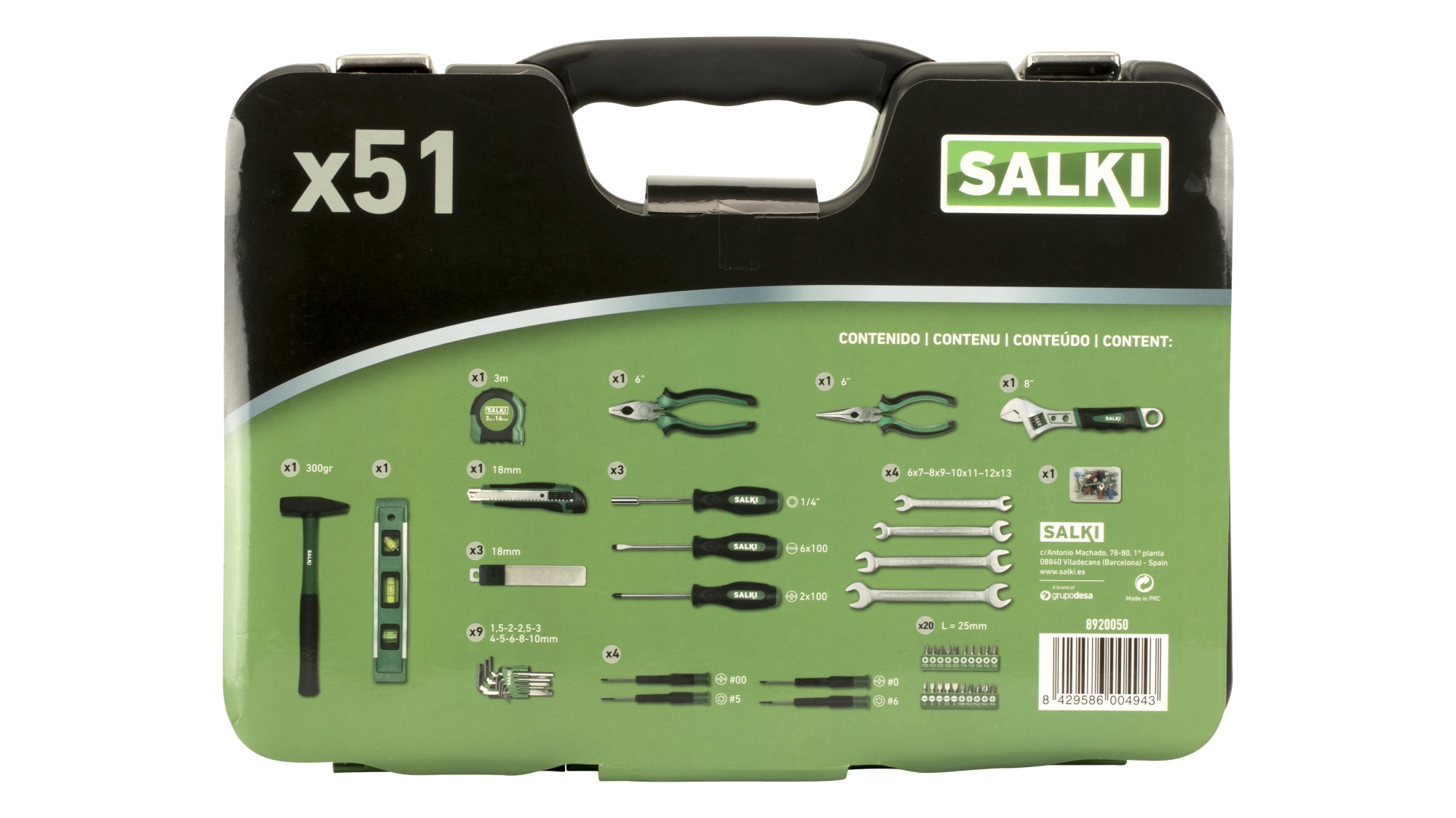 Maleta de herramientas 51 pcs