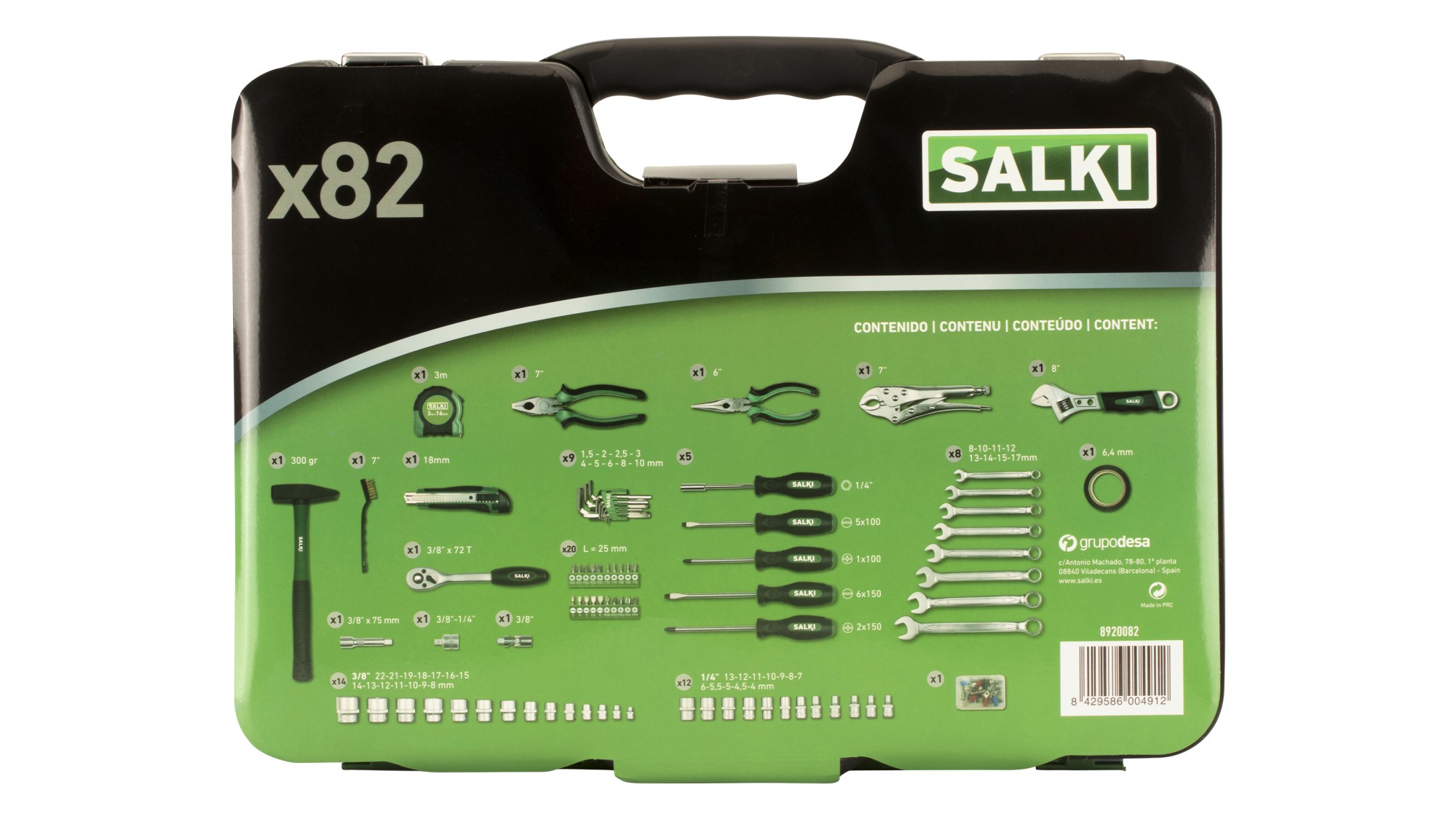 Maleta de herramientas 82 pcs