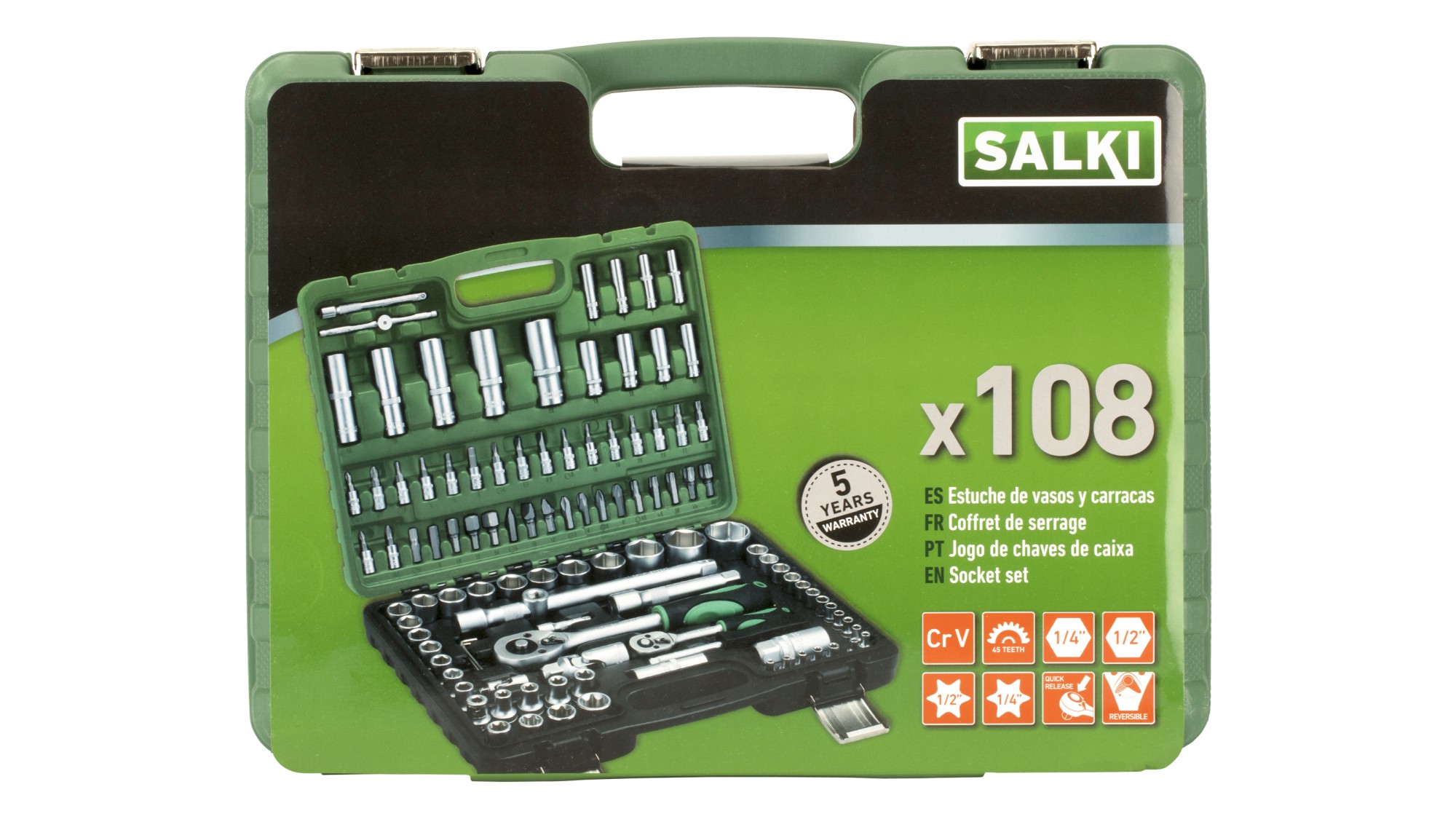 Estuche 1/4" y 1/2" - 108 pcs