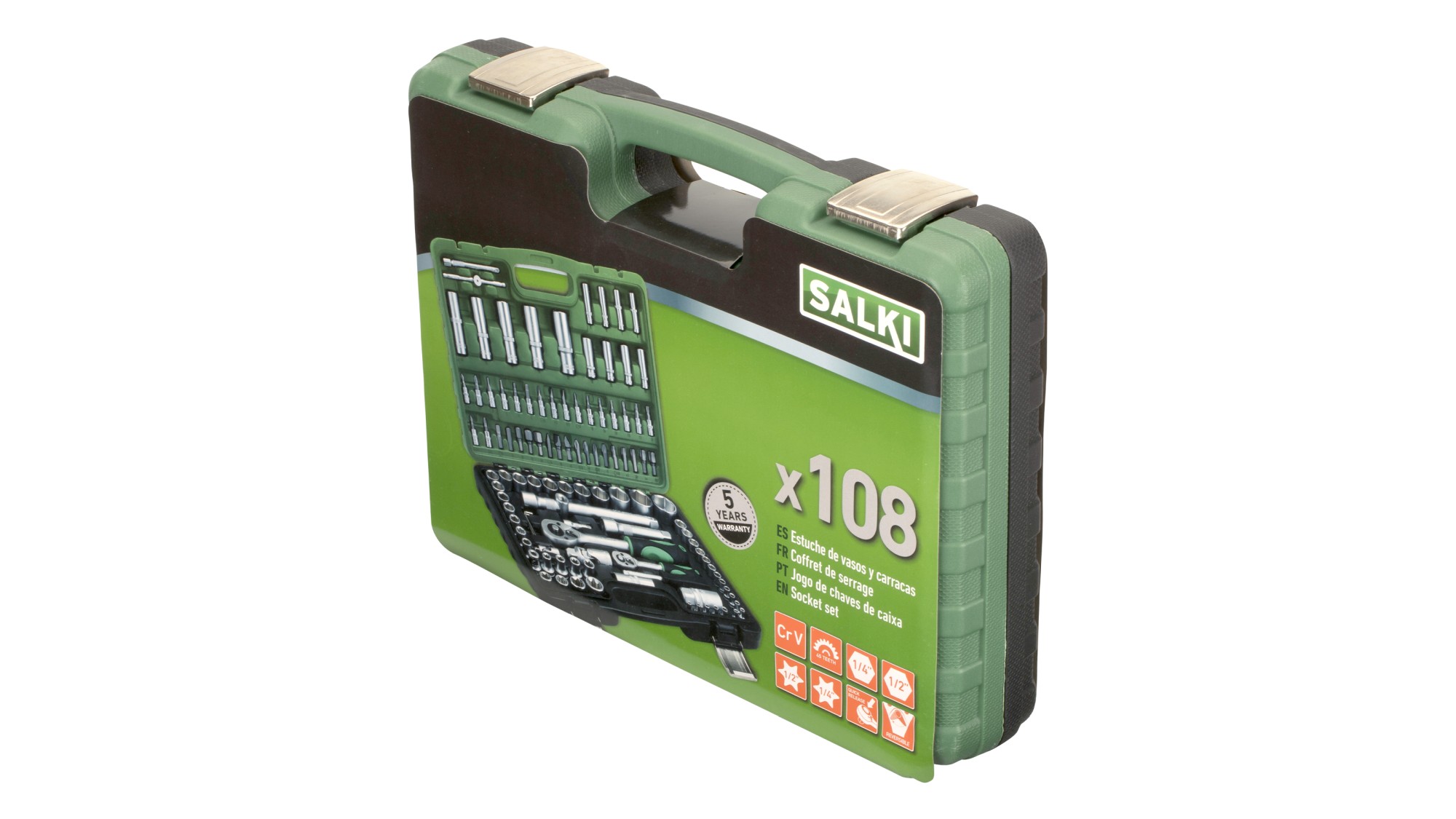 Estuche 1/4" y 1/2" - 108 pcs