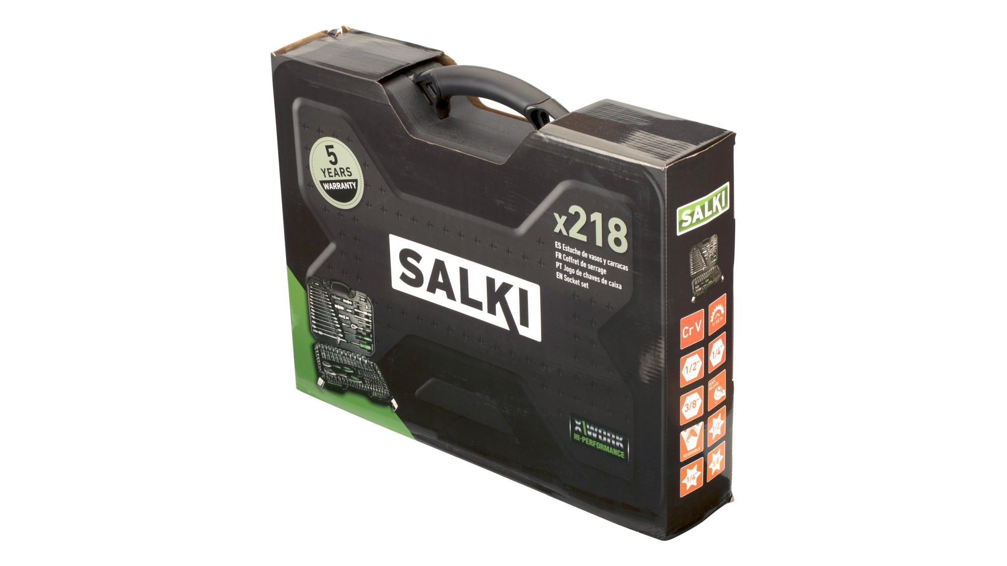 Estuche Salki Pro 1/4" + 1/2" + 3/8" - 218 pcs